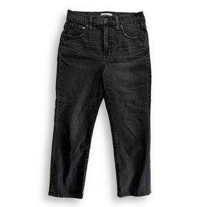 Madewell perfect vintage cropped jeans washed black (size 2P)